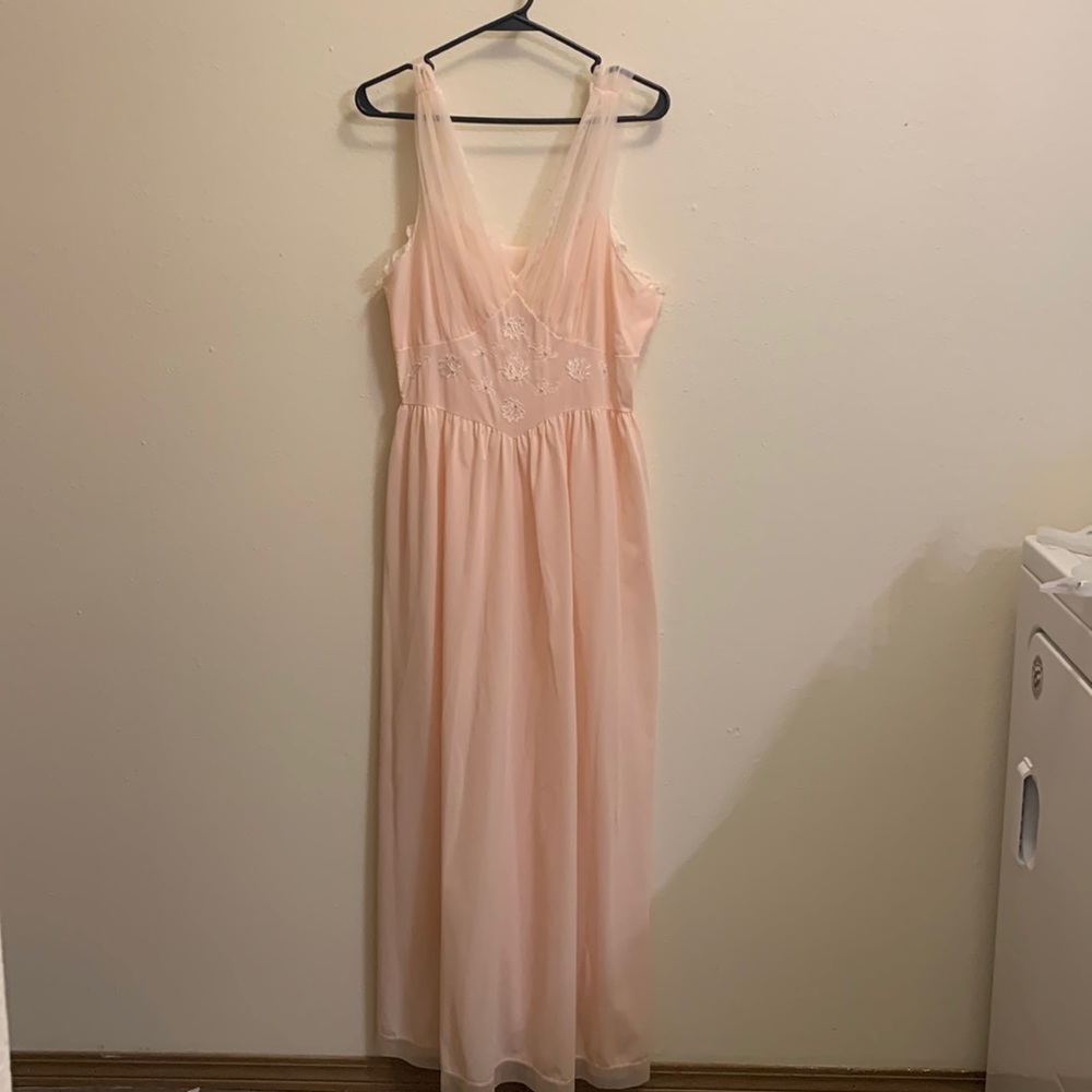 Vintage pastel pink night gown